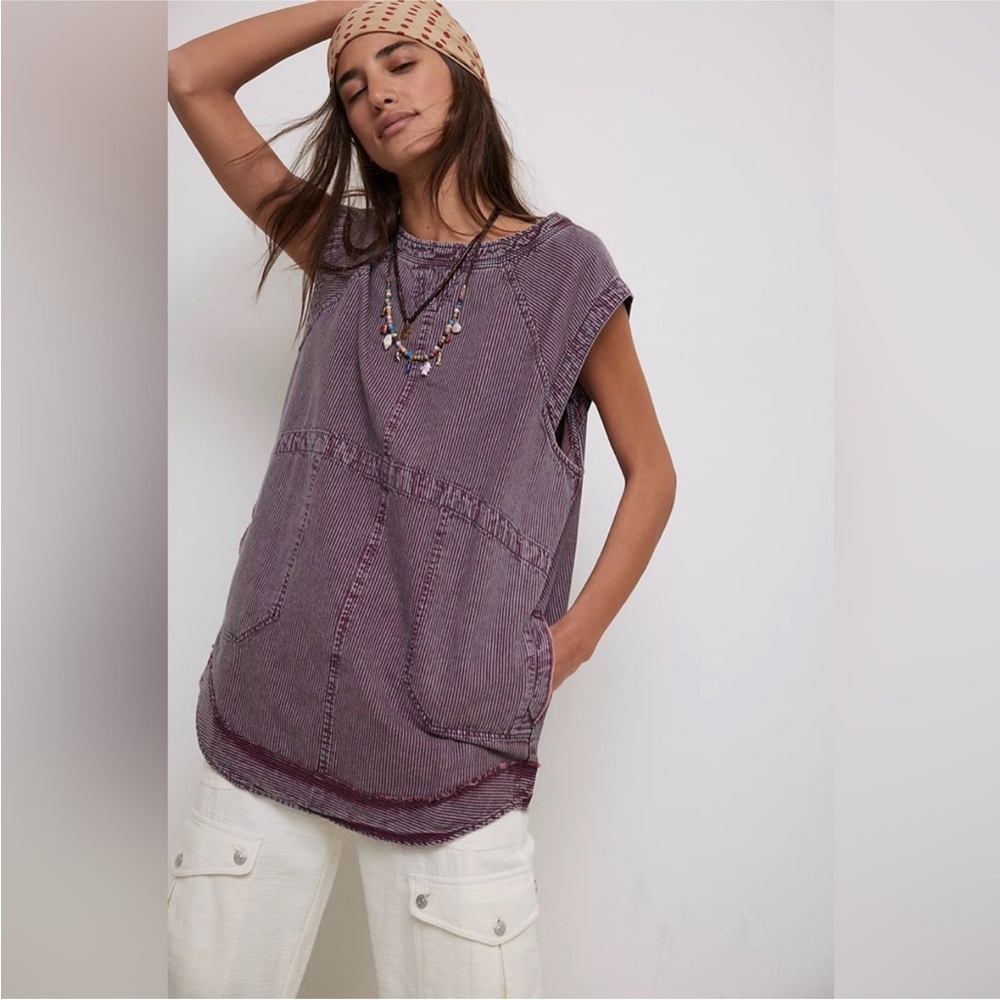 Free People We The Free Madison Railroad Stripe Tunic